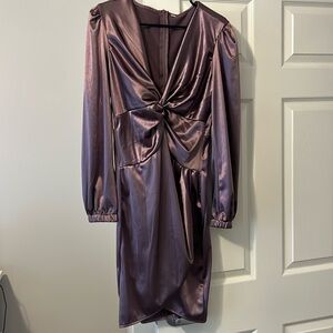 Long Sleeve Purple Dress